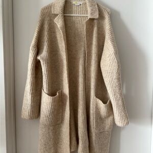 Boden Cream Open-Front Sweater - M